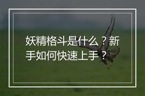 妖精格斗是什么？新手如何快速上手？