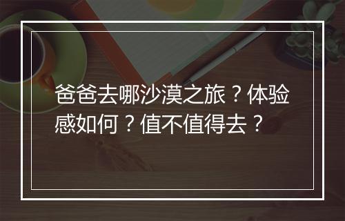 爸爸去哪沙漠之旅？体验感如何？值不值得去？