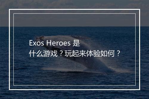 Exos Heroes 是什么游戏？玩起来体验如何？