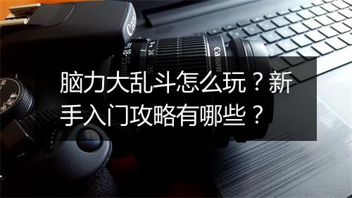 脑力大乱斗怎么玩？新手入门攻略有哪些？