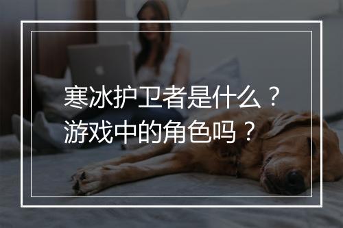 寒冰护卫者是什么？游戏中的角色吗？