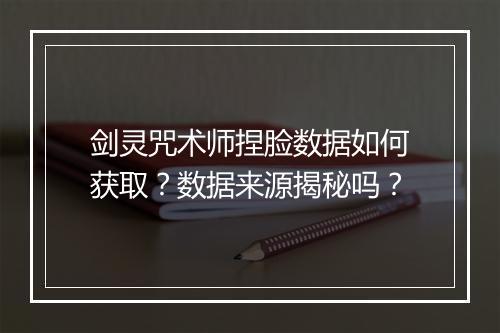 剑灵咒术师捏脸数据如何获取？数据来源揭秘吗？