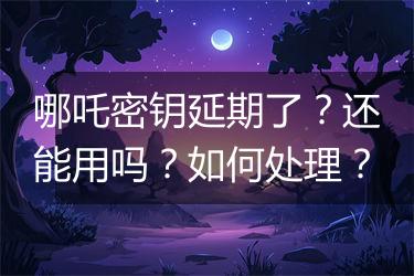 哪吒密钥延期了？还能用吗？如何处理？