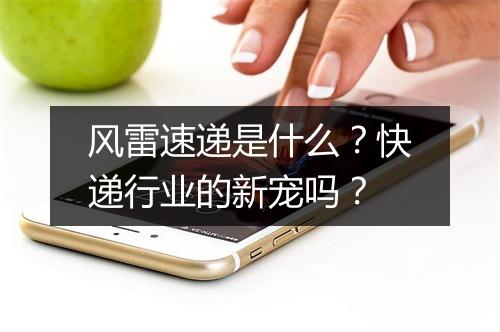 风雷速递是什么？快递行业的新宠吗？
