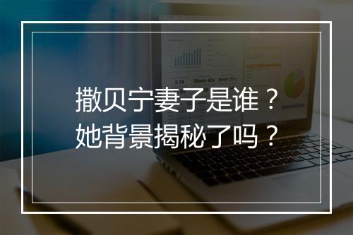 撒贝宁妻子是谁？她背景揭秘了吗？