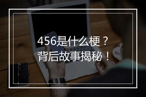 456是什么梗？背后故事揭秘！