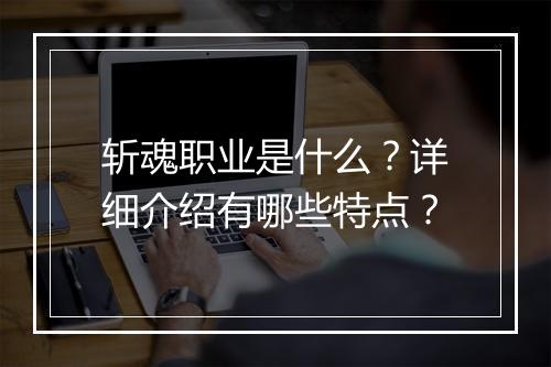 斩魂职业是什么？详细介绍有哪些特点？