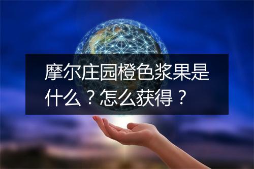 摩尔庄园橙色浆果是什么？怎么获得？