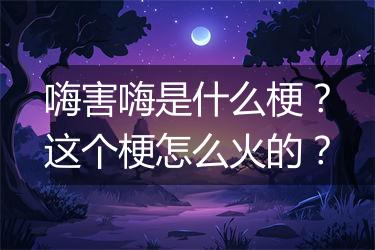嗨害嗨是什么梗？这个梗怎么火的？