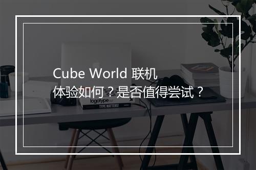 Cube World 联机体验如何？是否值得尝试？