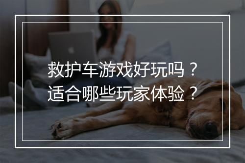 救护车游戏好玩吗？适合哪些玩家体验？