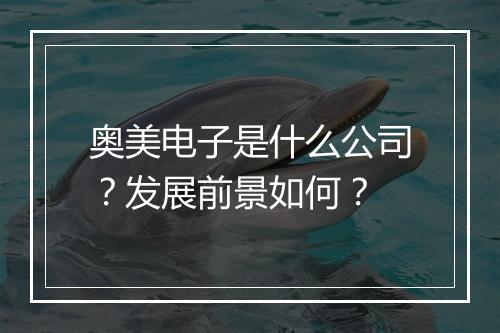 奥美电子是什么公司？发展前景如何？