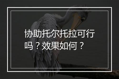 协助托尔托拉可行吗？效果如何？