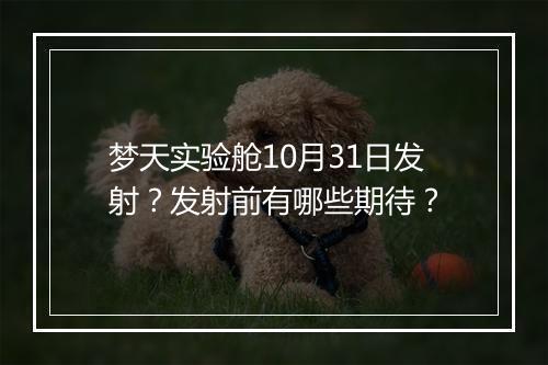 梦天实验舱10月31日发射？发射前有哪些期待？