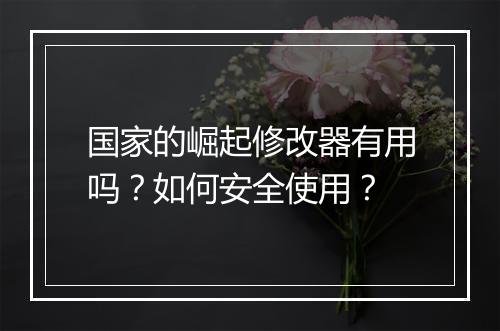 国家的崛起修改器有用吗？如何安全使用？