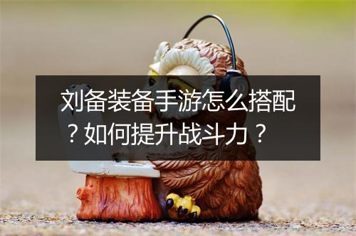 刘备装备手游怎么搭配？如何提升战斗力？