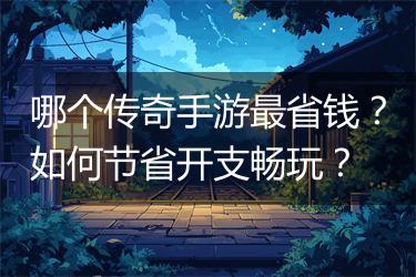 哪个传奇手游最省钱？如何节省开支畅玩？