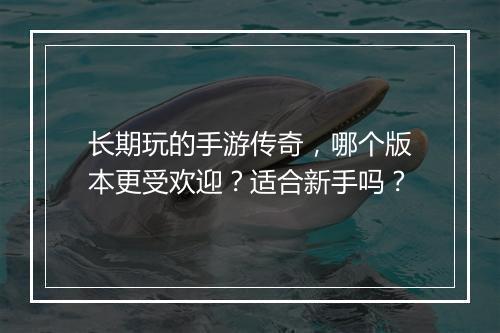 长期玩的手游传奇，哪个版本更受欢迎？适合新手吗？