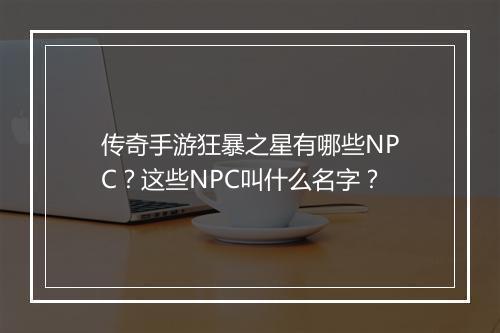 传奇手游狂暴之星有哪些NPC？这些NPC叫什么名字？