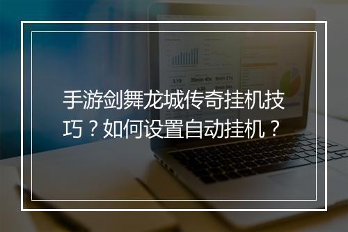 手游剑舞龙城传奇挂机技巧？如何设置自动挂机？