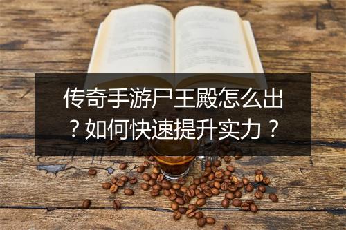 传奇手游尸王殿怎么出？如何快速提升实力？
