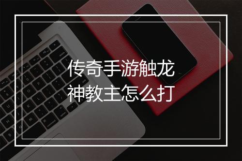 传奇手游触龙神教主怎么打