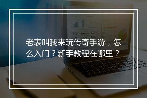 老表叫我来玩传奇手游，怎么入门？新手教程在哪里？