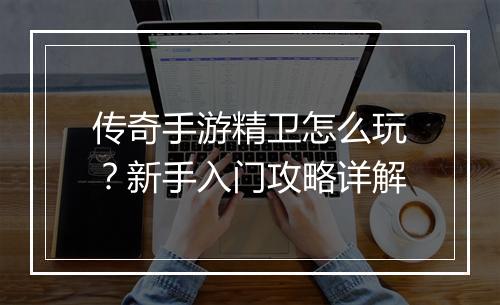 传奇手游精卫怎么玩？新手入门攻略详解