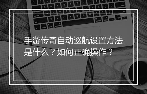 手游传奇自动巡航设置方法是什么？如何正确操作？