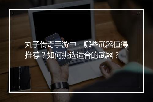 丸子传奇手游中，哪些武器值得推荐？如何挑选适合的武器？