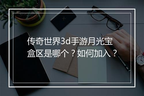 传奇世界3d手游月光宝盒区是哪个？如何加入？
