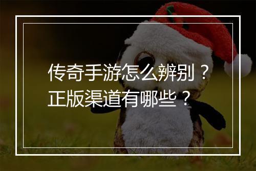 传奇手游怎么辨别？正版渠道有哪些？