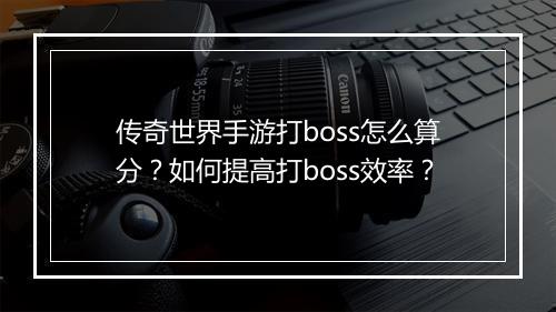 传奇世界手游打boss怎么算分？如何提高打boss效率？