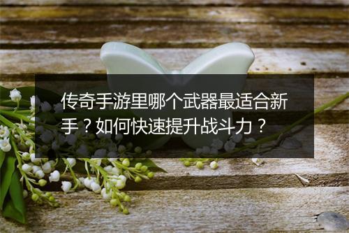 传奇手游里哪个武器最适合新手？如何快速提升战斗力？