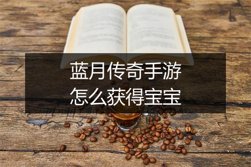 蓝月传奇手游怎么获得宝宝
