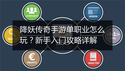 降妖传奇手游单职业怎么玩？新手入门攻略详解