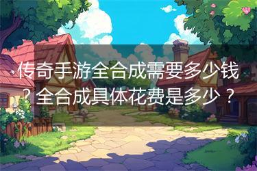 传奇手游全合成需要多少钱？全合成具体花费是多少？