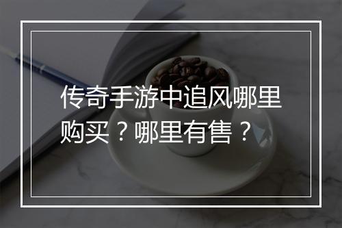 传奇手游中追风哪里购买？哪里有售？