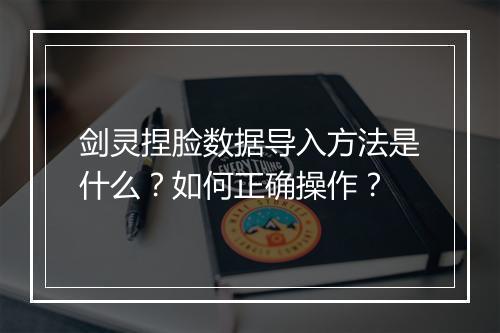 剑灵捏脸数据导入方法是什么？如何正确操作？