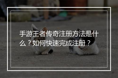 手游王者传奇注册方法是什么？如何快速完成注册？