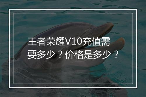 王者荣耀V10充值需要多少？价格是多少？