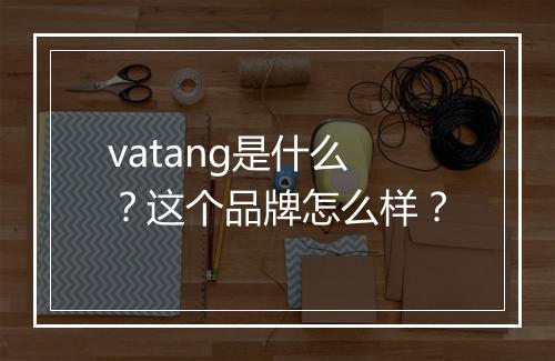 vatang是什么？这个品牌怎么样？