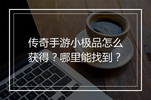 传奇手游小极品怎么获得？哪里能找到？