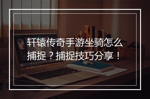 轩辕传奇手游坐骑怎么捕捉？捕捉技巧分享！