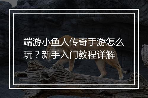 端游小鱼人传奇手游怎么玩？新手入门教程详解