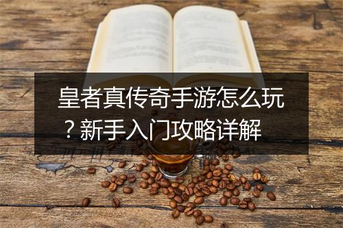 皇者真传奇手游怎么玩？新手入门攻略详解