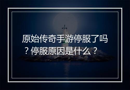 原始传奇手游停服了吗？停服原因是什么？