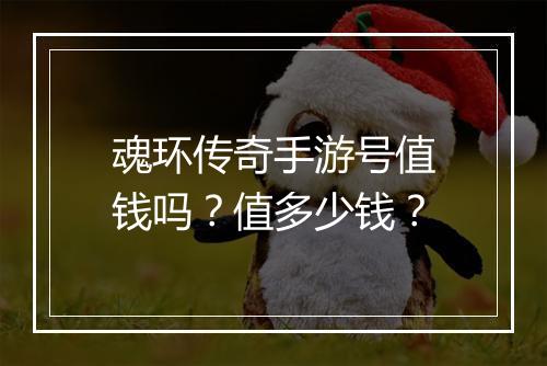 魂环传奇手游号值钱吗？值多少钱？
