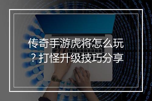 传奇手游虎将怎么玩？打怪升级技巧分享