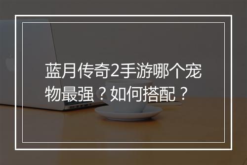 蓝月传奇2手游哪个宠物最强？如何搭配？